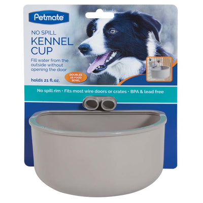 Petmate No Spill Kennel Cup Grey 1ea/LG