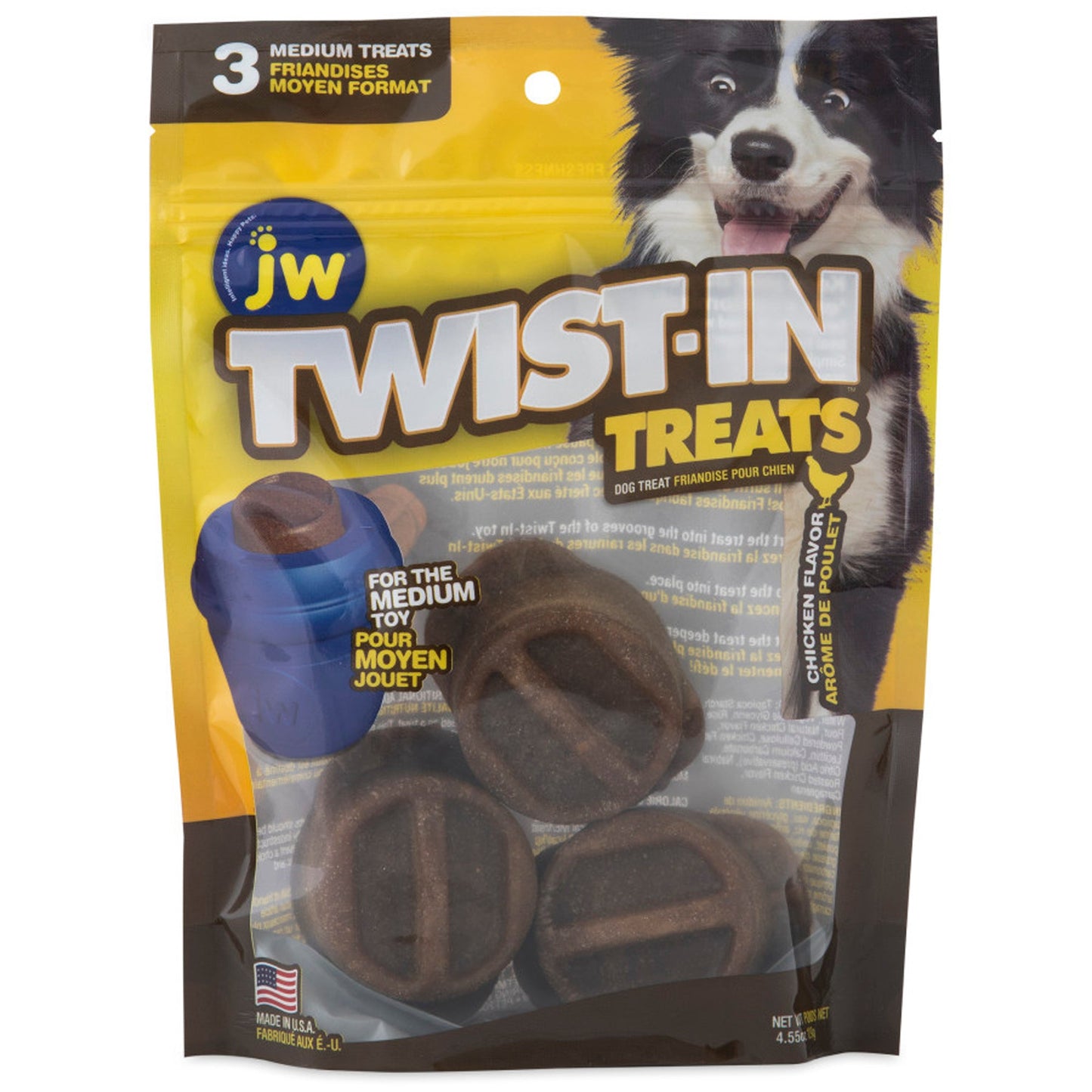 JW Pet Twist-In Treat Refill Chicken 1ea/MD, 3 pk