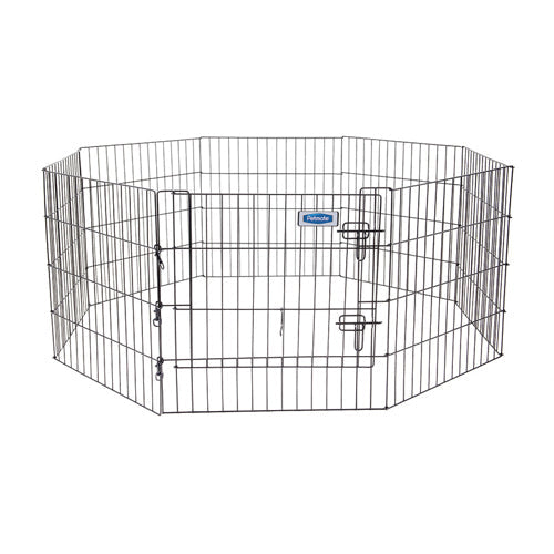 Petmate Exercise Pen with Door Black 1ea/24 in