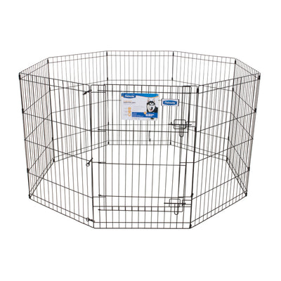 Petmate Exercise Pen with Door Black 1ea/36 in