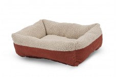 Aspen Self Warming Rectangular Dog Lounger Bed Barn Red/Cream 1ea/24In X 20 in, SM
