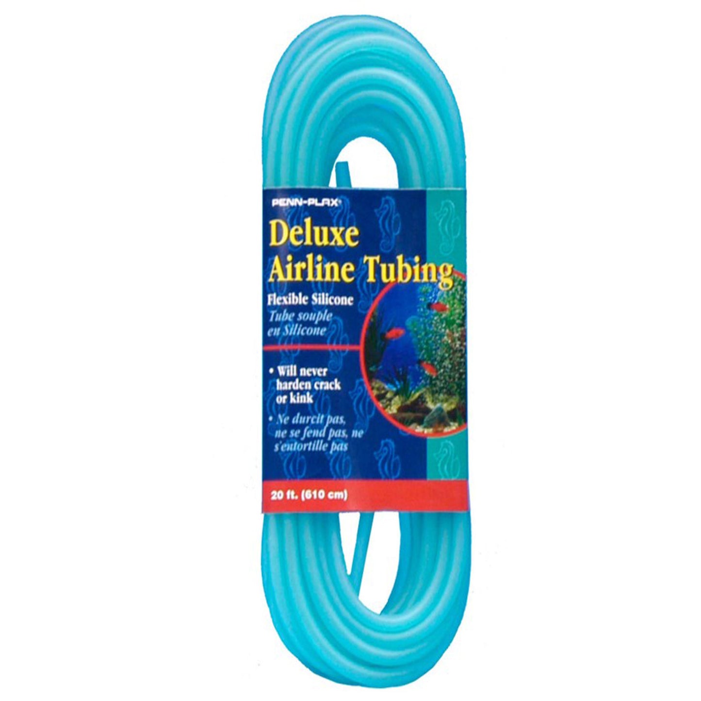Penn-Plax Deluxe Silicone Airline Tubing Blue 1ea/3/16 In X 20 ft