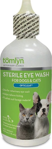 Tomlyn Opticlear Sterile Eye Wash for Dogs & Cats 1ea/4 fl oz