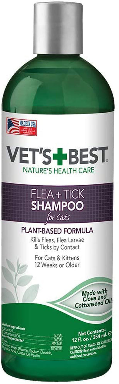 Vet's Best Flea and Tick Shampoo for Cats 1ea/12 Fl. oz