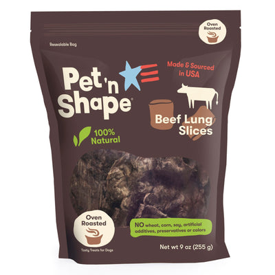 Pet 'N Shape Natural Oven Roasted Beef Lung Slices Dog Treat 1ea/9 oz