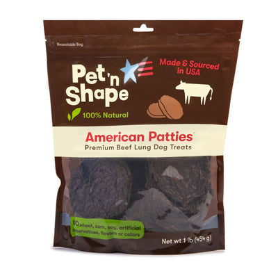 Pet 'N Shape American Patties Dog Treat Made and Sourced in the USA 1ea/1 lb