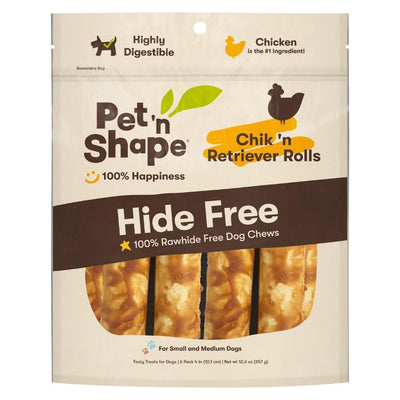 Pet 'N Shape Chik 'N Peanut Butter Retriever Roll Hide-Free Dog Treat 1ea/7 in, 6 ct