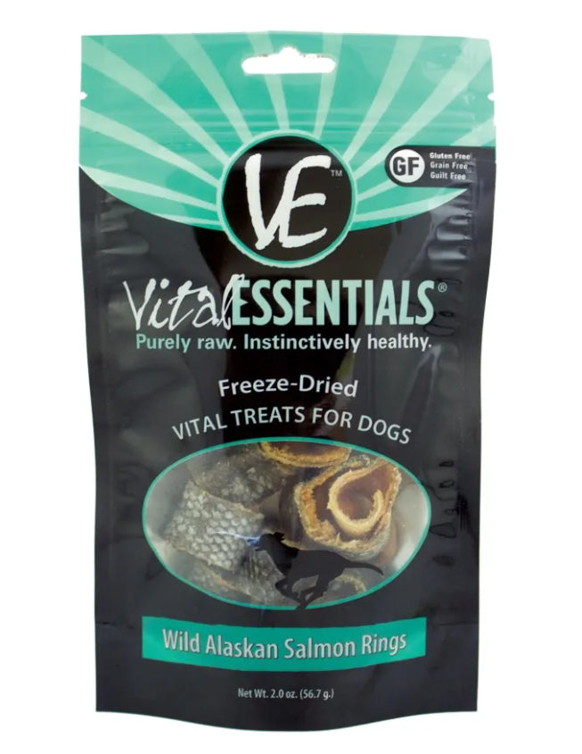 Vital Essentials Fd Vital Treats Wild Alaskan Salmon Rings 2oz.