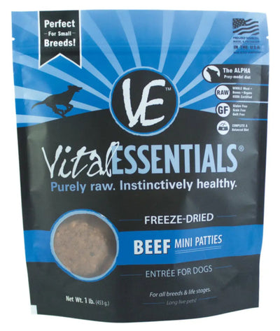 Vital Essentials Dog Freeze-Dried - Beef Mini Patty