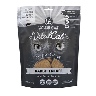 Vital Essentials Cat Freeze Dried Mini Patty Rabbit 8oz.