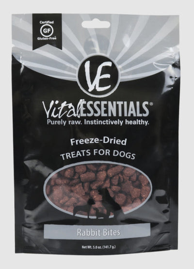 Vital Essentials Dog Freeze-Dried Treat Rabbit Bites 5oz.