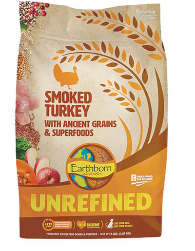 Earthborn Holistic Unrefined Dry Dog Food Smoked Turkey 1ea/4 lb