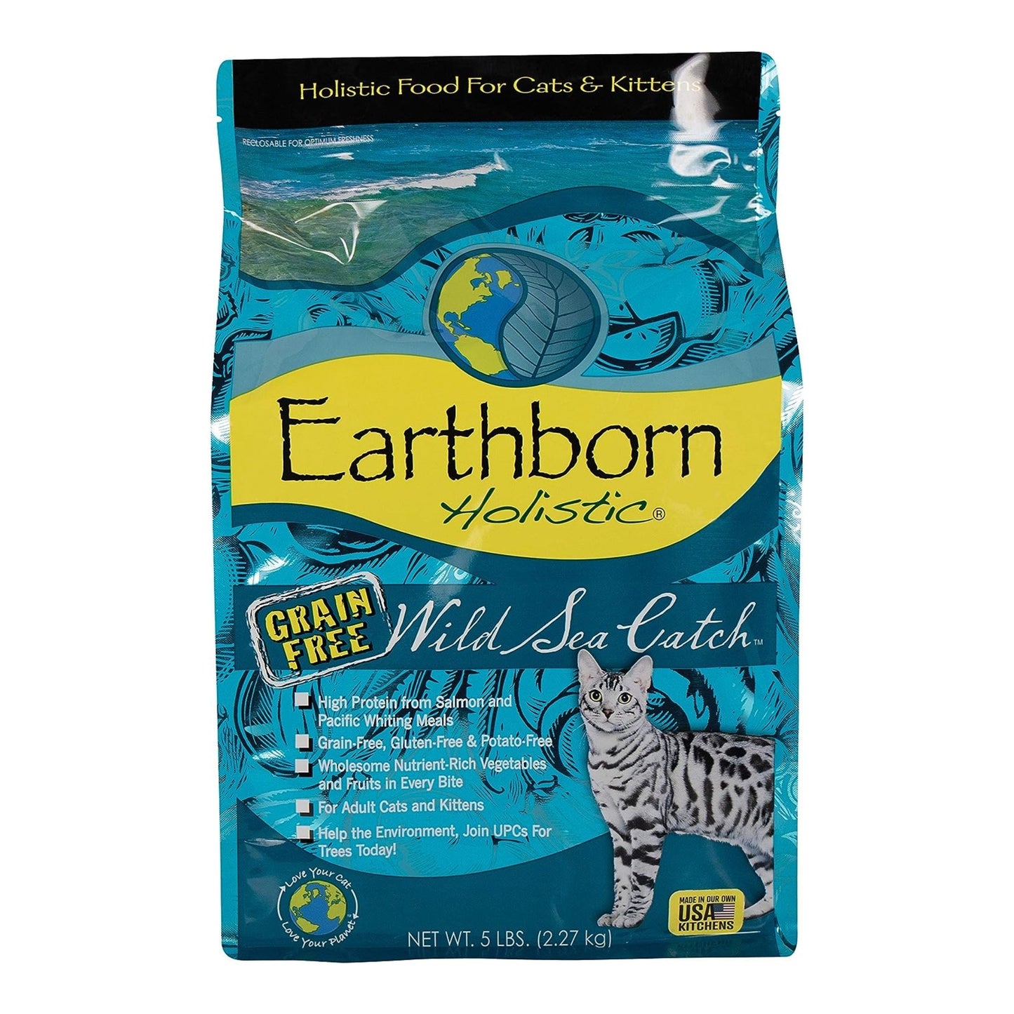 Earthborn Holistic Wild Sea Catch Grain Free Dry Cat Food 1ea/5 lb