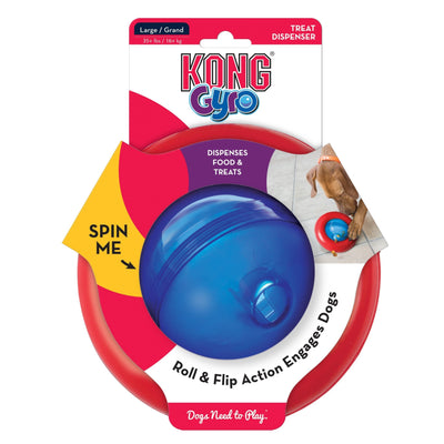 KONG Gyro Treat Dispenser Dog Toy Red/Blue 1ea/LG