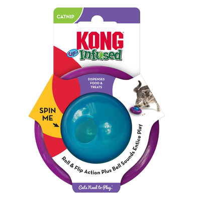 KONG Infused Gyro Cat Toy Treat Dispenser Purple One Size (2 pack)