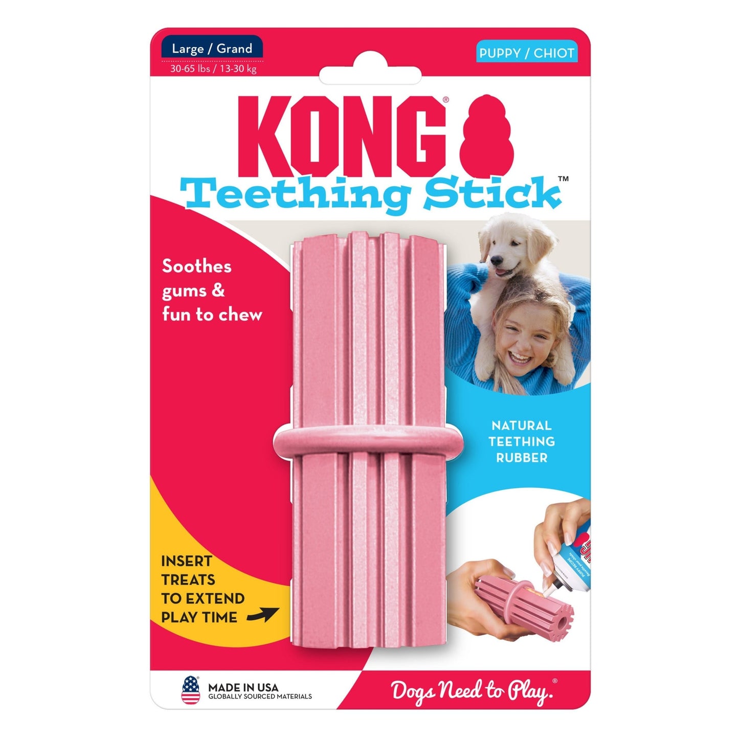 KONG Teething Stick Puppy Toy Assorted 1ea/LG