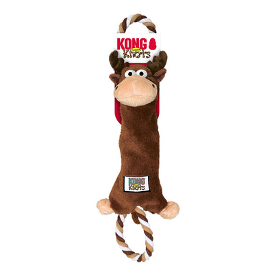 KONG Tugger Knots Moose Dog Toy Brown 1ea/MD/LG