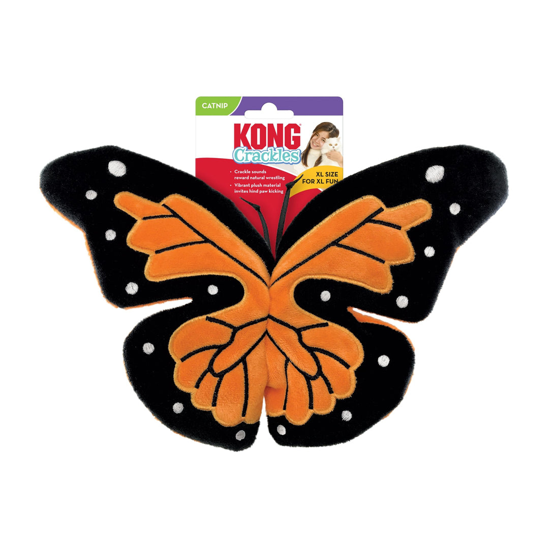 KONG Crackles Flutterz Cat Toy Orange 1ea/One Size