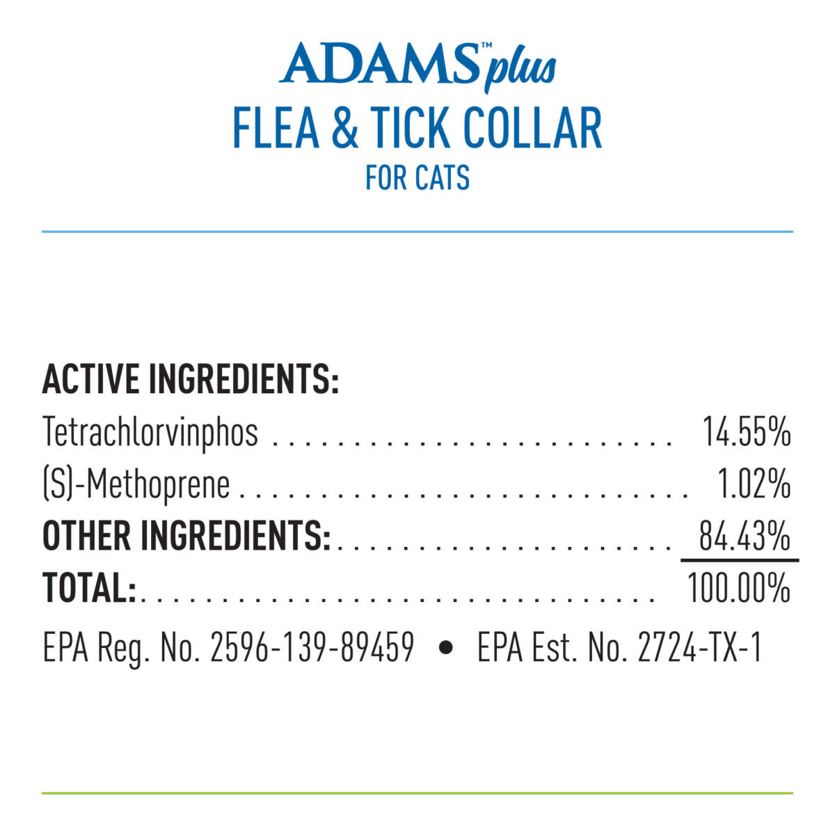 Adams Plus Flea & Tick Collar for Cats 1ea/1 pk