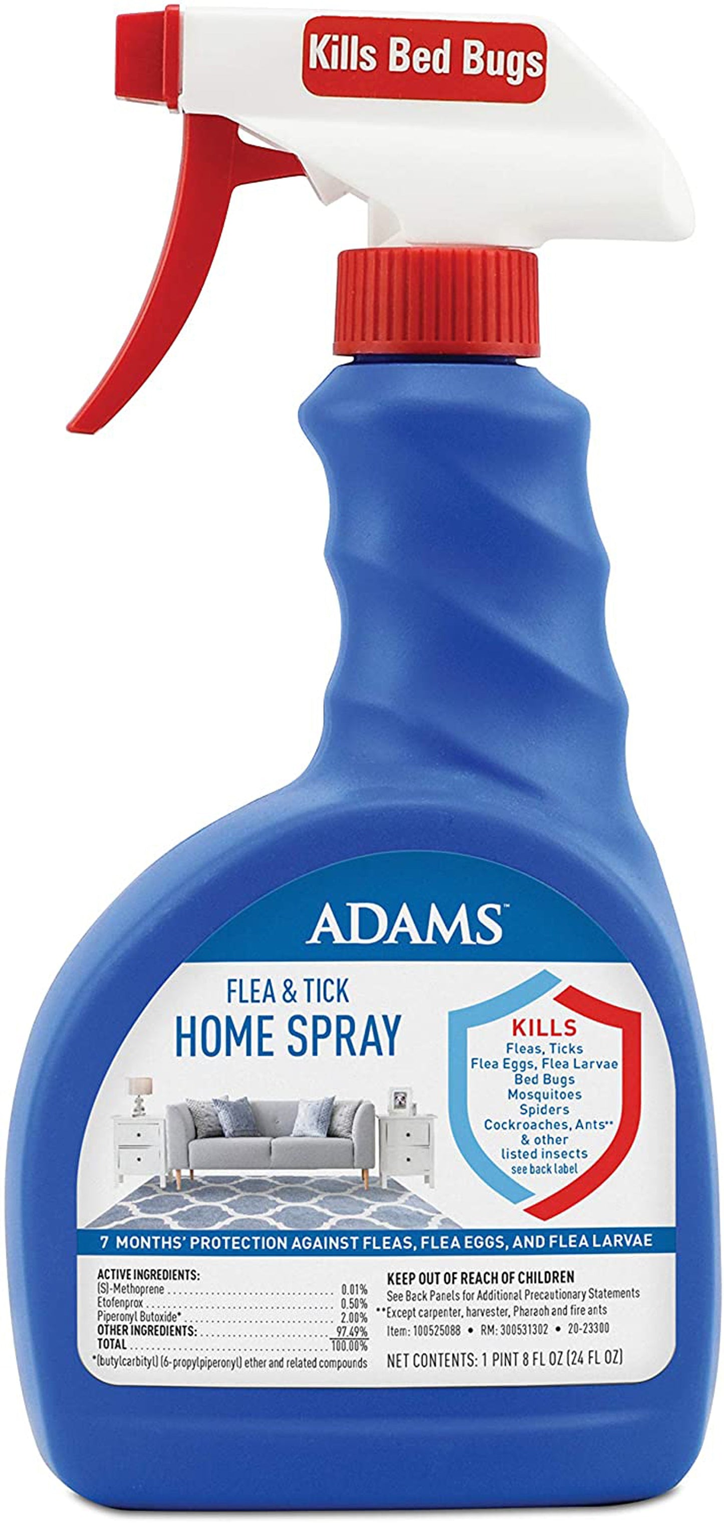 Adams Flea & Tick Home Spray 1ea/24oz.
