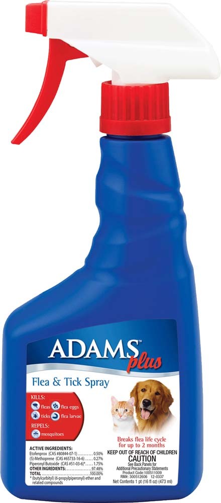 Adams Plus Flea & Tick Spray 1ea/16 fl oz.