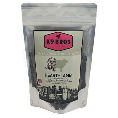 K9 Bros Heart Of Lamb Jerky 4oz.