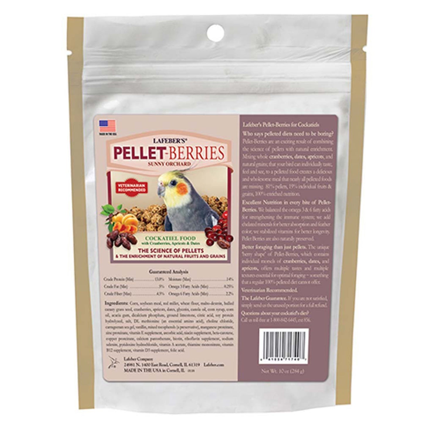 Lafeber Company Pellet-Berries Sunny Orchard Cockatiel Food 1ea/10 oz