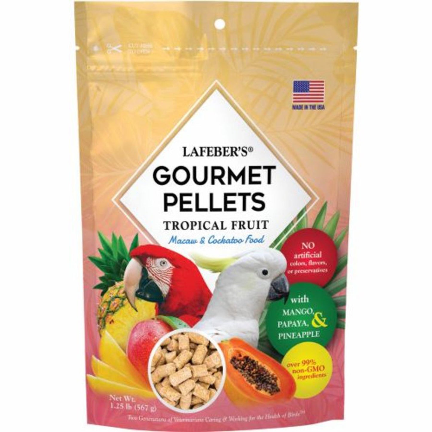 Lafeber Company Tropical Fruit Gourmet Pellets Macaw Bird Food 1ea/1.25 lb