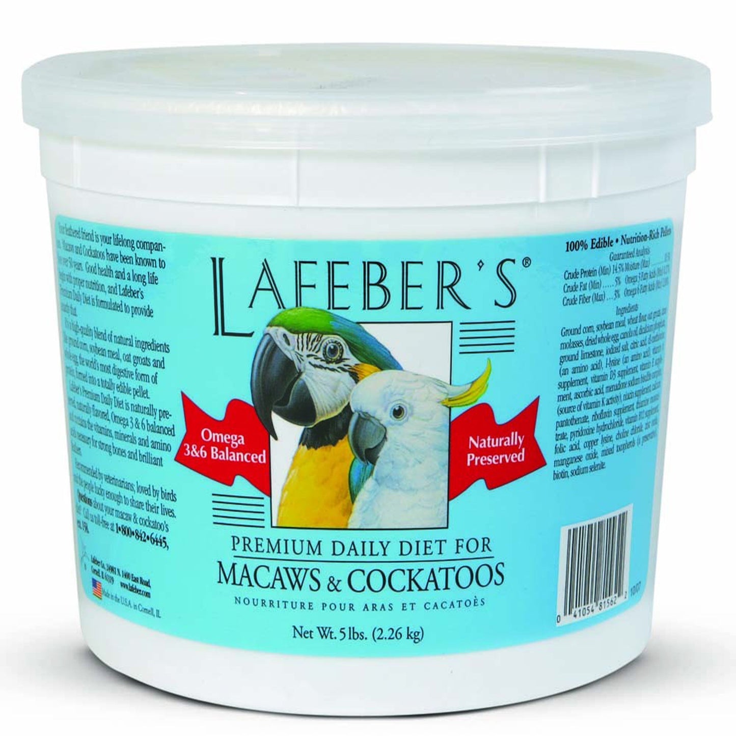 Lafeber Company Premium Daily Pellets for Macaws and Cockatoos 1ea/5 lb