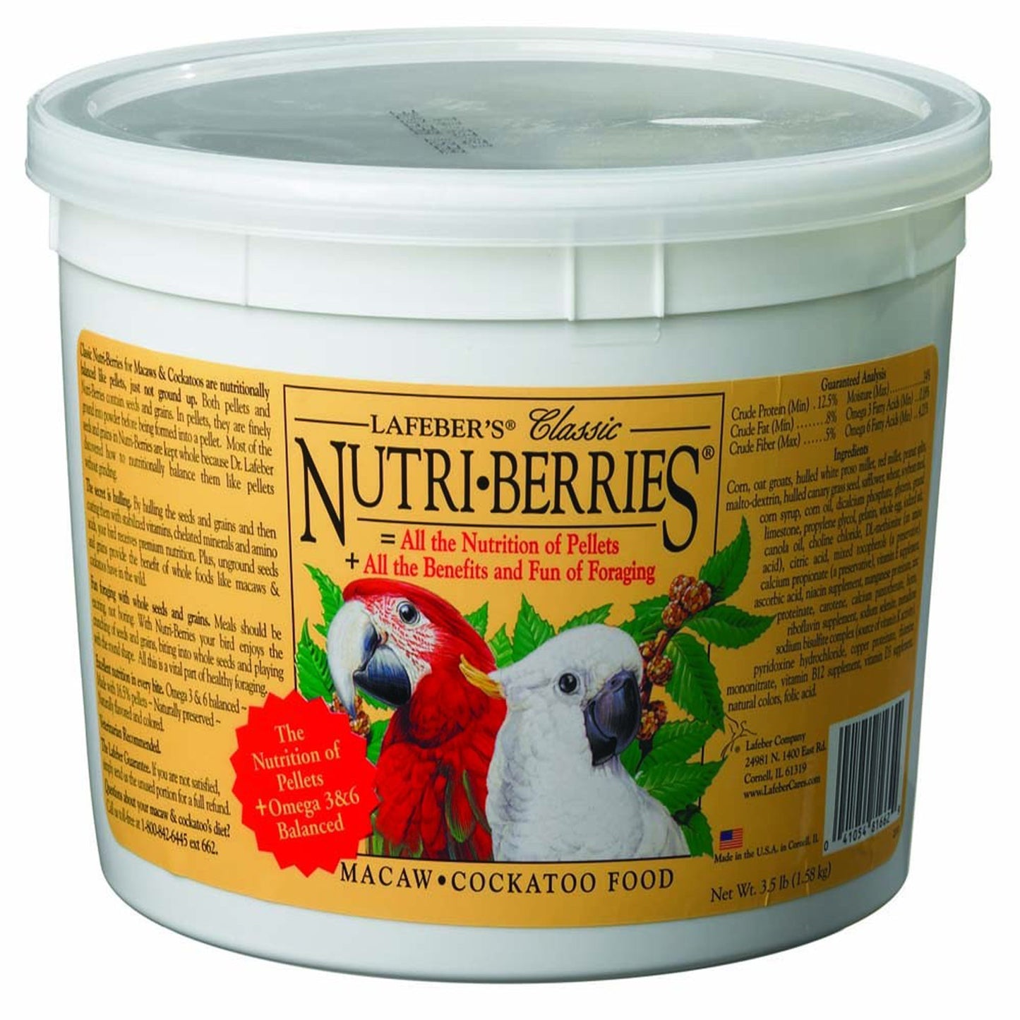 Lafeber Company Classic Nutri-Berries Macaw & Cockatoo Food 1ea/3.5 lb
