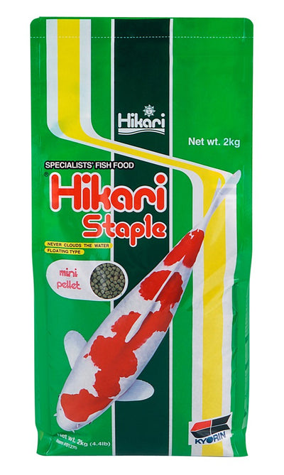 Hikari USA Staple Growth Formula Pellet Fish Food for Koi and Other Pond Fishes 1ea/4.4 lb, Mini