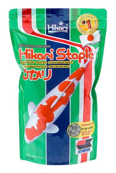 Hikari USA Staple Growth Formula Pellet Fish Food for Koi and Other Pond Fishes 1ea/17.6 oz, LG