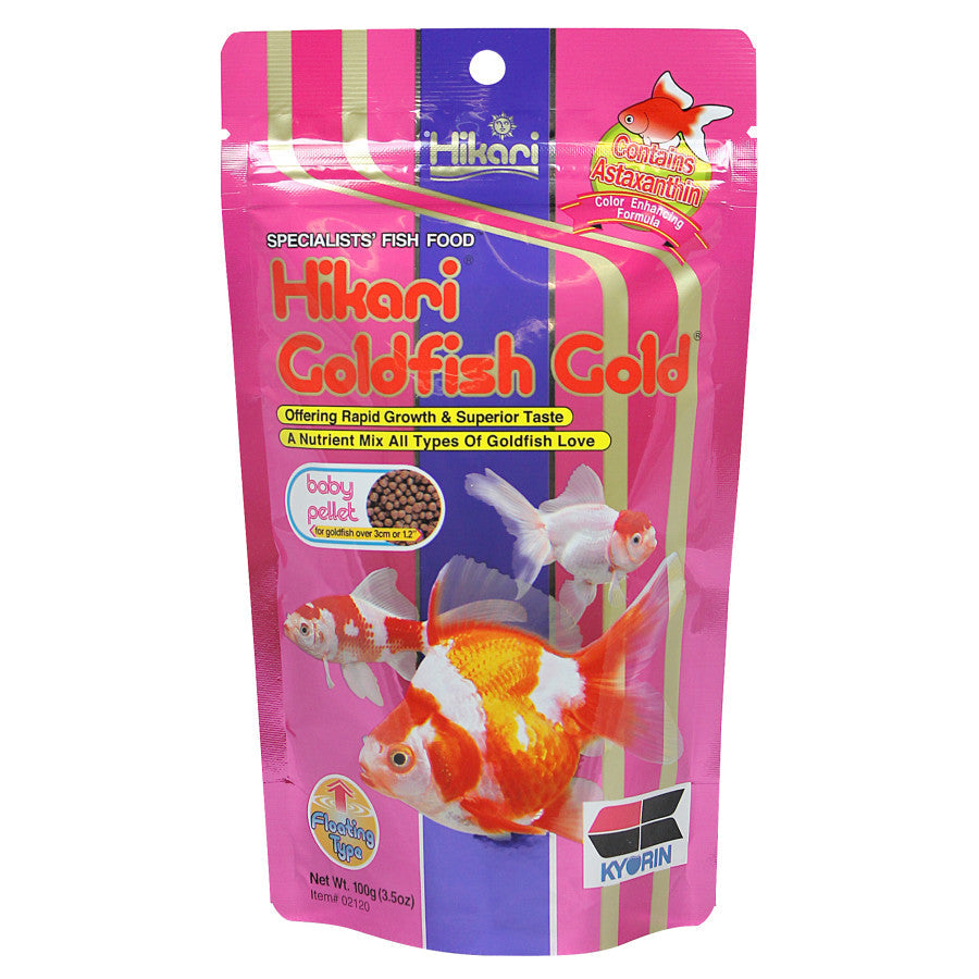 Hikari USA Goldfish Gold Pellets Fish Food 1ea/3.5 oz, Baby