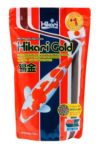 Hikari USA Gold Color Enhancing Pellet Fish Food for Koi and Pond Fishes 1ea/17.6 oz, MD