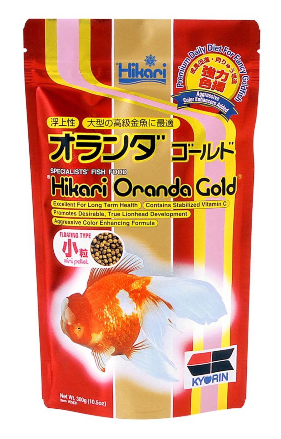 Hikari USA Oranda Gold Pellets Fish Food 1ea/10.5 oz, Mini