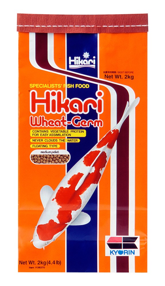 Hikari USA Wheat-Germ Floating Pellet Fish Food for Koi, Goldfish and Other Pond Fishes 1ea/4.4 lb, MD