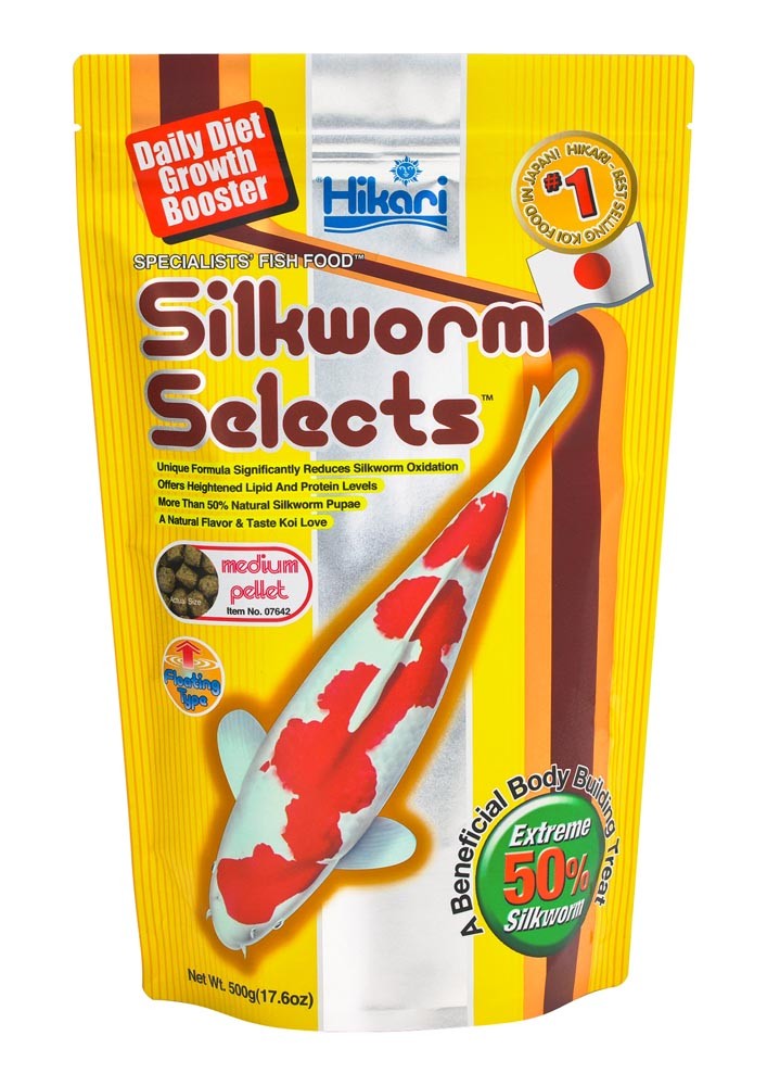 Hikari USA Silkworm Selects Color Boosting Pellet Fish Food for Koi 1ea/17.6 oz, MD