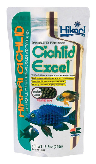 Hikari USA Cichlid Excel Pellets Fish Food 1ea/8.8 oz, MD