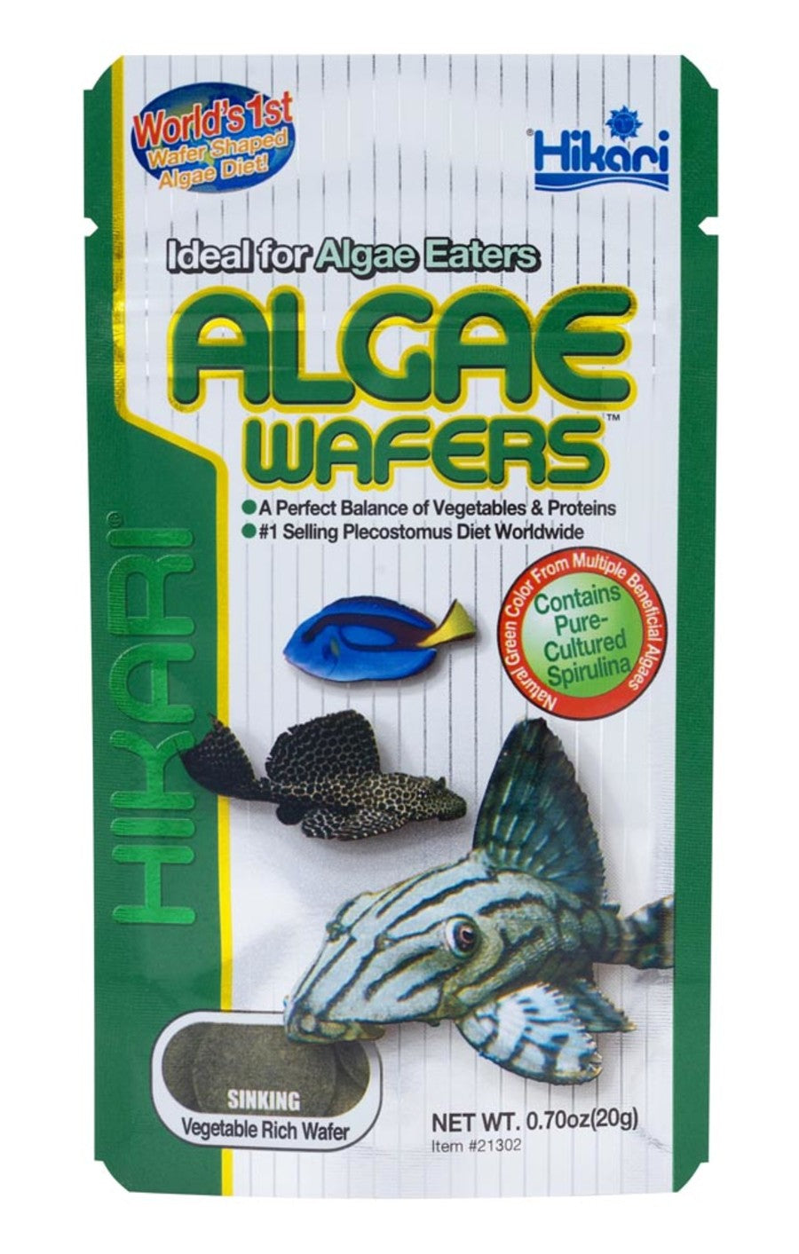 Hikari USA Algae Wafers Rapidly Sinking Wafer Fish Food 1ea/0.7 oz