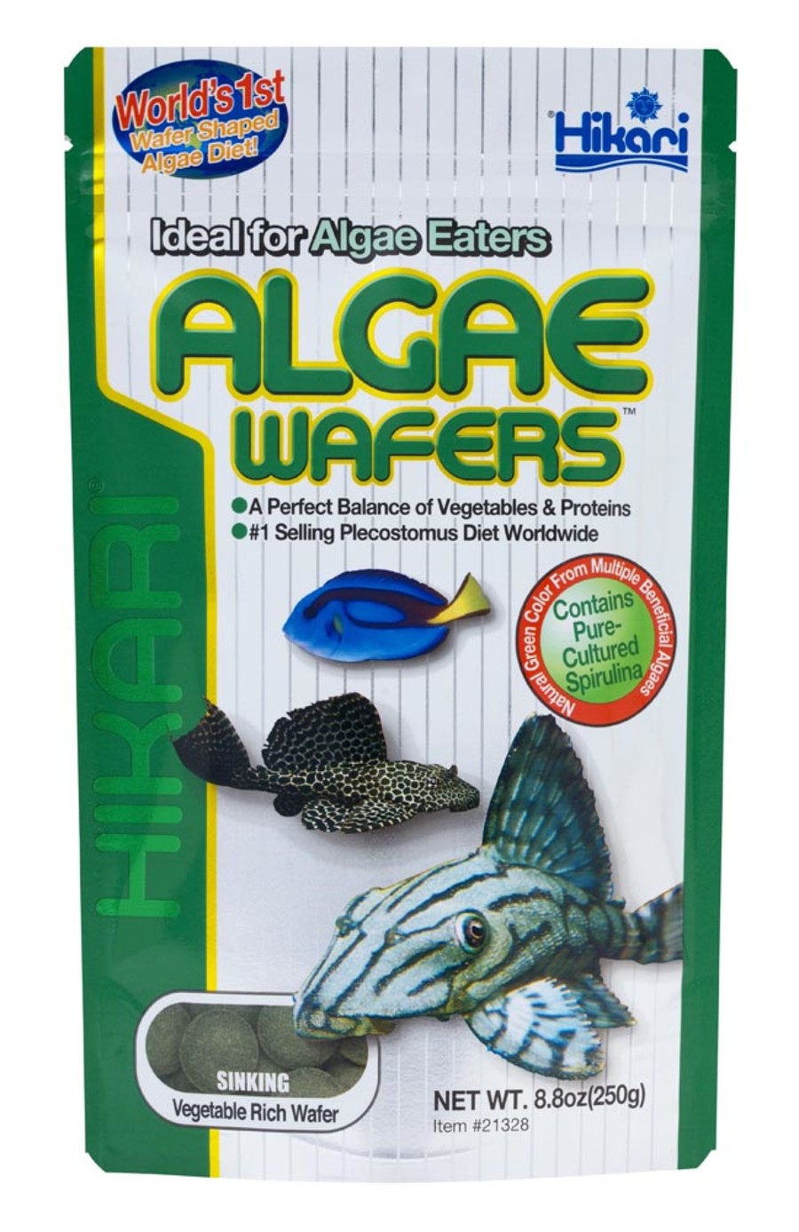 Hikari USA Algae Wafers Rapidly Sinking Wafer Fish Food 1ea/8.8 oz