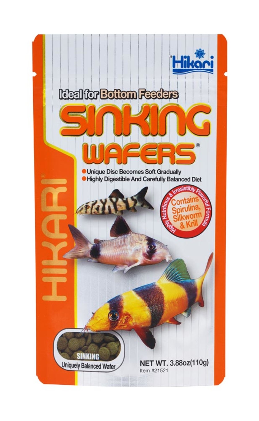 Hikari USA Sinking Wafers Rapidly Sinking Wafer Fish Food 1ea/3.88 oz