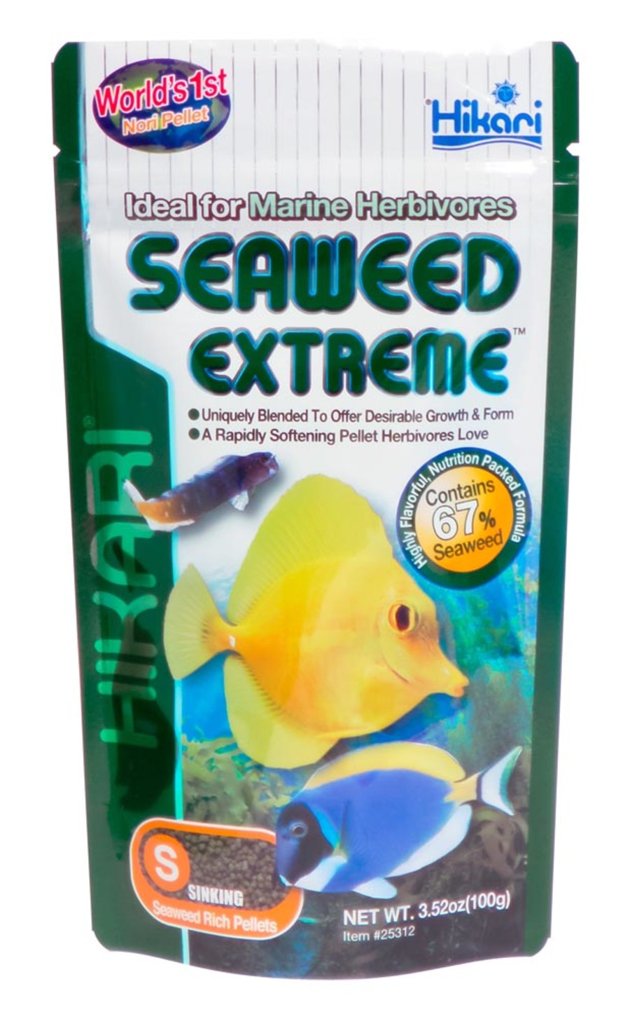 Hikari USA Seaweed Extreme Pellets Fish Food 1ea/3.52 oz, SM
