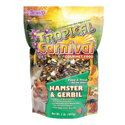 Tropical Carnival Gourmet Hamster & Gerbil Food 2 Lb