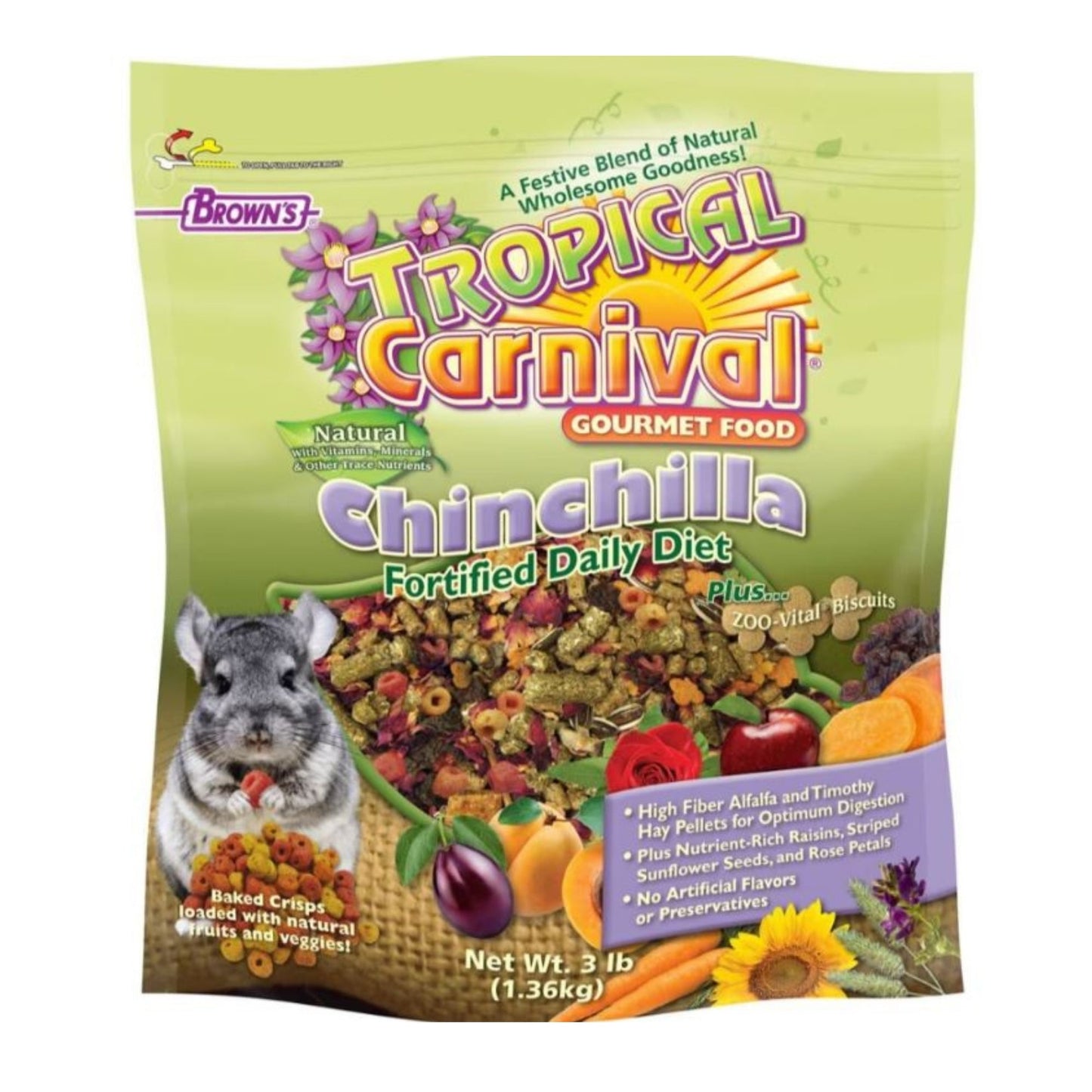 Tropical Carnival Natural Chinchilla Food 3 Lb