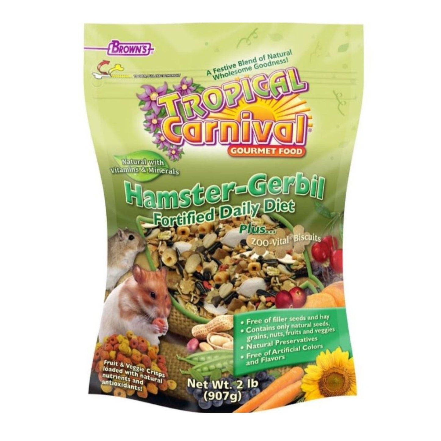 Tropical Carnival Natural Hamster & Gerbil Food 2 Lb