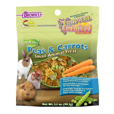 Tropical Carnival Natural Small Animal Treat Peas/Carrots 3.5oz.