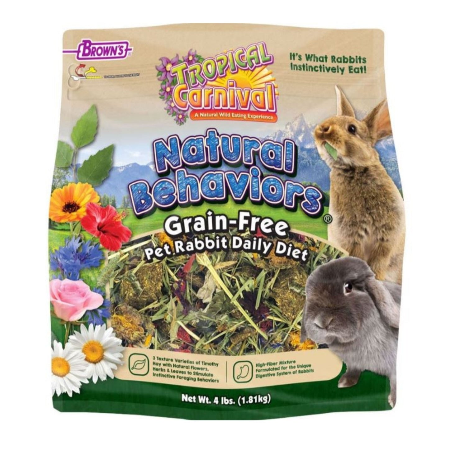 Tropical Carnival Natural Behaviors Rabbit 4 Lb