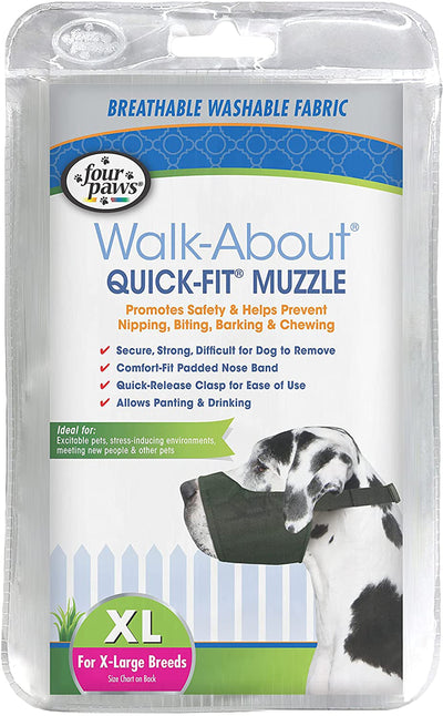 Four Paws Walk-About Quick-Fit Dog Muzzle 1ea/5 - XL