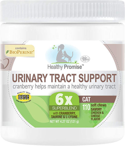 Four Paws Healthy Promise Cat Urinary Tract Supplement Soft Chews Urinary Tract 1ea/110 ct