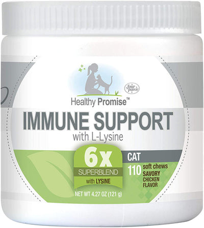 Four Paws Healthy Promise Immune Support with L-Lysine Chews for Cats Immunity 1ea/110 ct